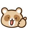 Стикер 28 Енотик - raccoon emoji