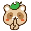 Стикер 35 Енотик - raccoon emoji