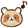 Стикер 22 Енотик - raccoon emoji