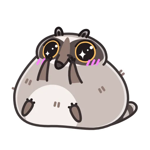 Стикер 6 Raccoon Days