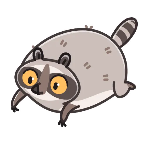 Стикер 10 Raccoon Days