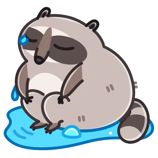 Стикер 19 Raccoon Days