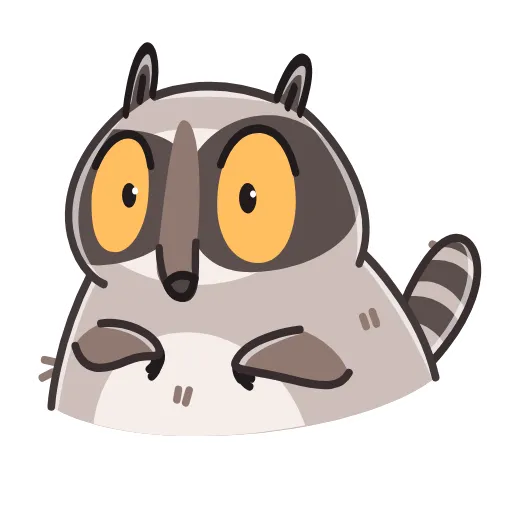 Стикер 13 Raccoon Days