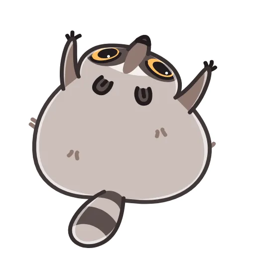 Стикер 9 Raccoon Days