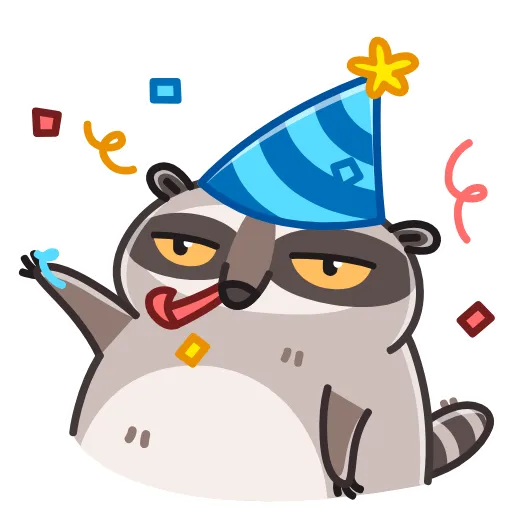 Стикер 14 Raccoon Days