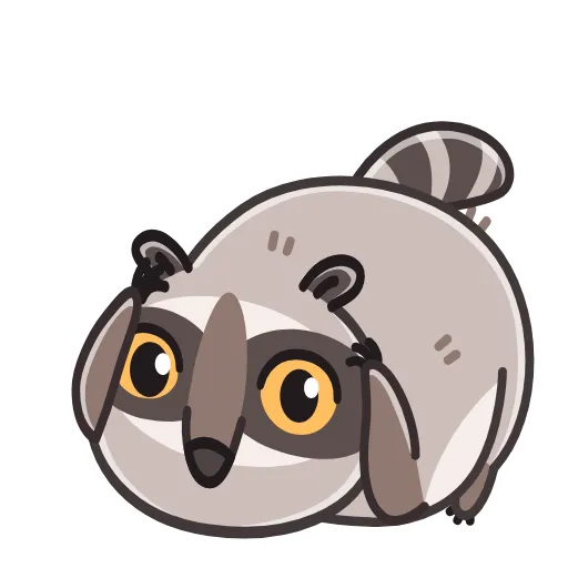 Стикер 4 Raccoon Days