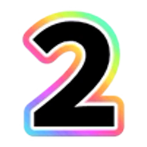 2️⃣ Эмодзи «Rainbow - радужные буквы в стиле диско. Только английские» для Telegram