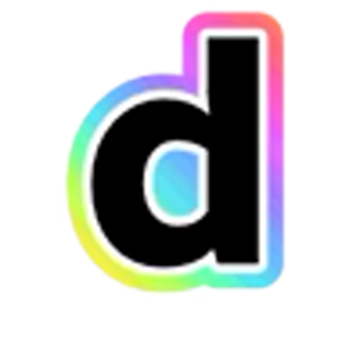 🔡 Эмодзи «Rainbow - радужные буквы в стиле диско. Только английские» для Telegram