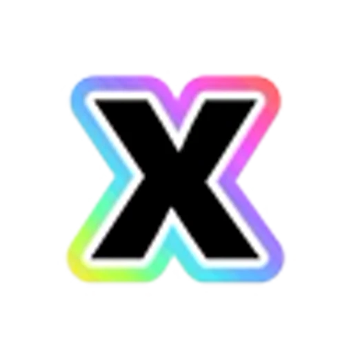🔡 Эмодзи «Rainbow - радужные буквы в стиле диско. Только английские» для Telegram