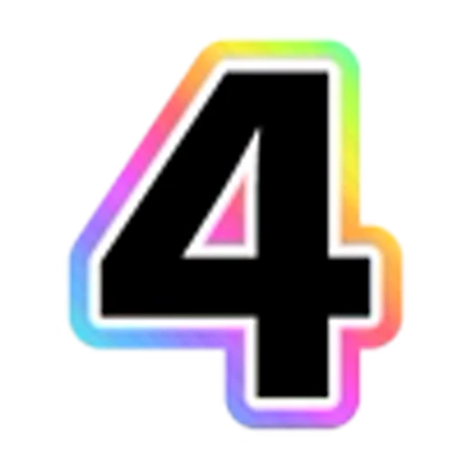 4️⃣ Эмодзи «Rainbow - радужные буквы в стиле диско. Только английские» для Telegram