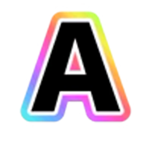 🔠 Эмодзи «Rainbow - радужные буквы в стиле диско. Только английские» для Telegram