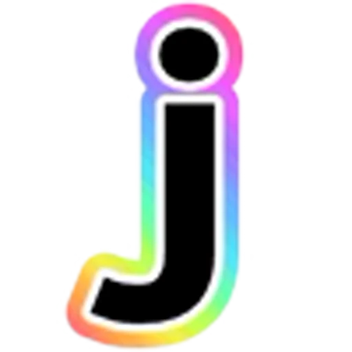 🔡 Эмодзи «Rainbow - радужные буквы в стиле диско. Только английские» для Telegram