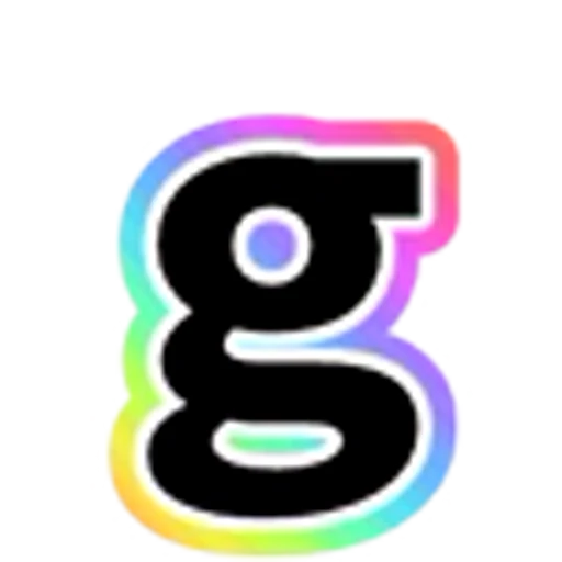 🔡 Эмодзи «Rainbow - радужные буквы в стиле диско. Только английские» для Telegram
