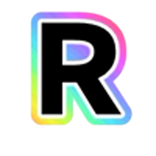 🔠 Эмодзи «Rainbow - радужные буквы в стиле диско. Только английские» для Telegram