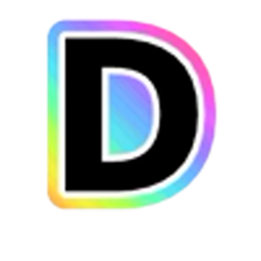 🔠 Эмодзи «Rainbow - радужные буквы в стиле диско. Только английские» для Telegram