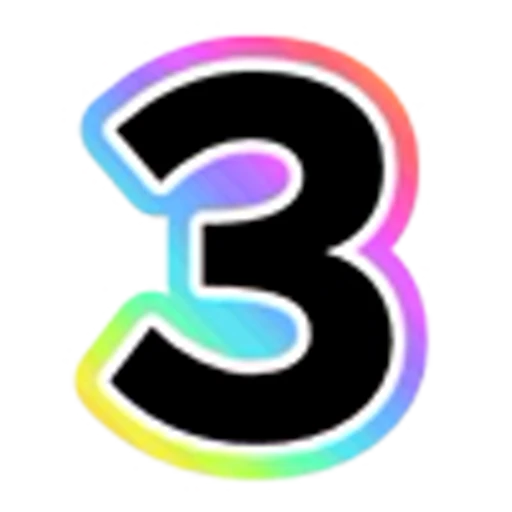 3️⃣ Эмодзи «Rainbow - радужные буквы в стиле диско. Только английские» для Telegram