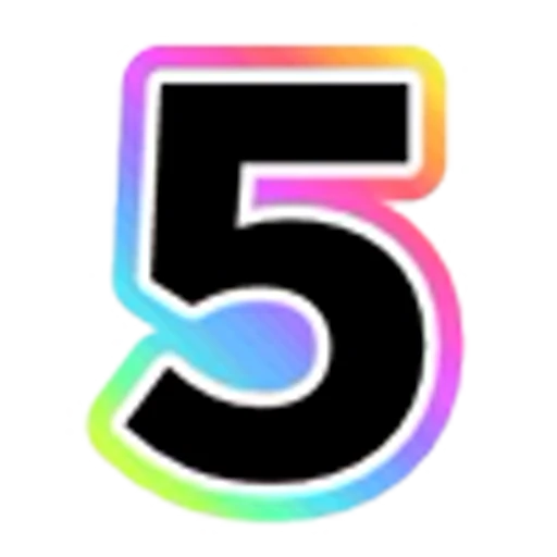 5️⃣ Эмодзи «Rainbow - радужные буквы в стиле диско. Только английские» для Telegram