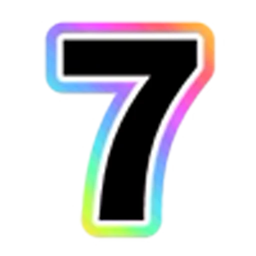 7️⃣ Эмодзи «Rainbow - радужные буквы в стиле диско. Только английские» для Telegram