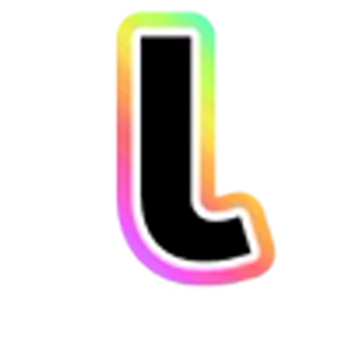 🔡 Эмодзи «Rainbow - радужные буквы в стиле диско. Только английские» для Telegram