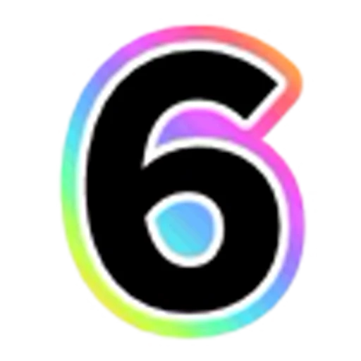 6️⃣ Эмодзи «Rainbow - радужные буквы в стиле диско. Только английские» для Telegram