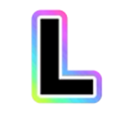 🔠 Эмодзи «Rainbow - радужные буквы в стиле диско. Только английские» для Telegram