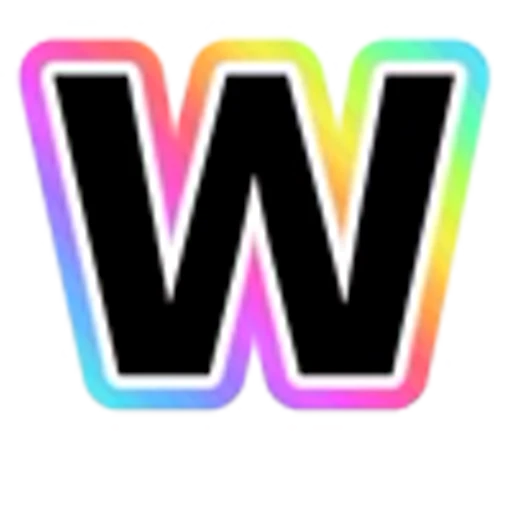 🔠 Эмодзи «Rainbow - радужные буквы в стиле диско. Только английские» для Telegram