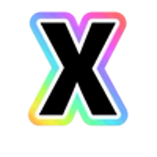 🔠 Эмодзи «Rainbow - радужные буквы в стиле диско. Только английские» для Telegram