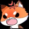 Стикер 37 Foxy #cute #color #orange