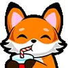 Стикер 54 Foxy #cute #color #orange