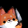 Стикер 45 Foxy #cute #color #orange