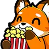 Стикер 59 Foxy #cute #color #orange