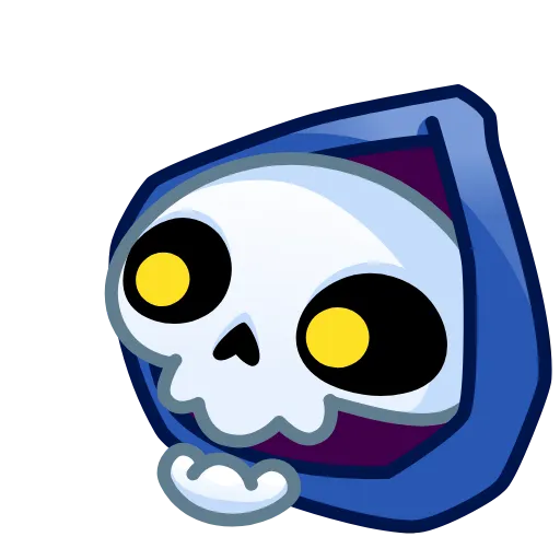 Стикер 20 Reaper Skull Emoji