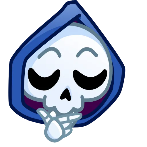 Стикер 18 Reaper Skull Emoji