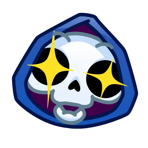 Стикер 7 Reaper Skull Emoji