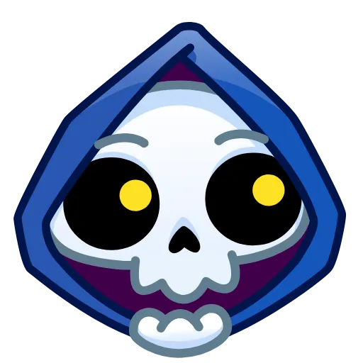 Стикер 30 Reaper Skull Emoji