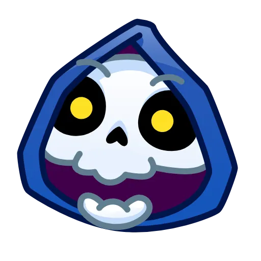 Стикер 9 Reaper Skull Emoji