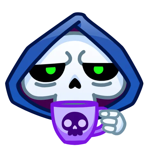 Стикер 27 Reaper Skull Emoji