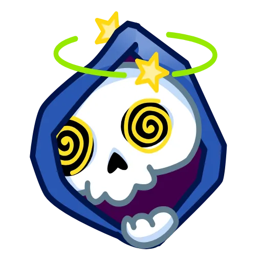 Стикер 15 Reaper Skull Emoji