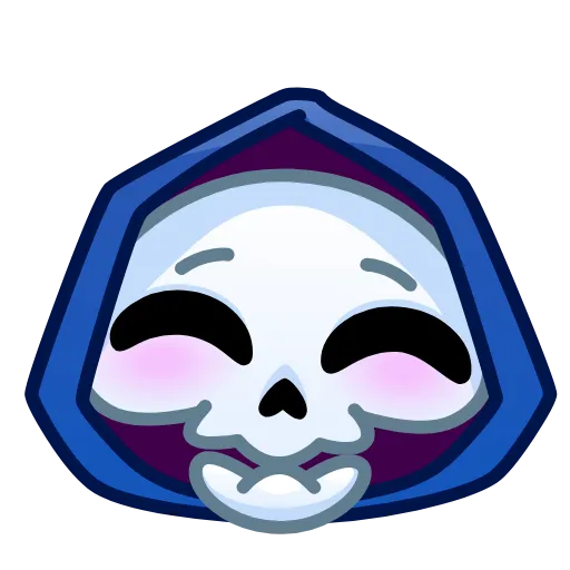Стикер 4 Reaper Skull Emoji