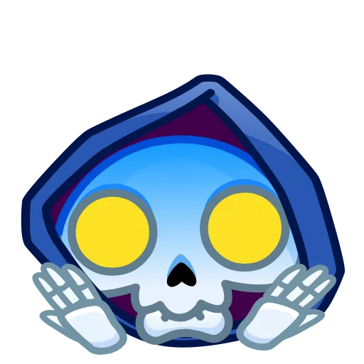 Стикер 3 Reaper Skull Emoji