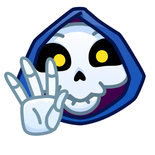 Стикер 21 Reaper Skull Emoji