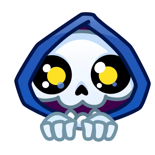 Стикер 22 Reaper Skull Emoji
