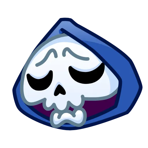 Стикер 5 Reaper Skull Emoji