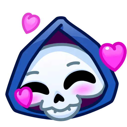 Стикер 8 Reaper Skull Emoji
