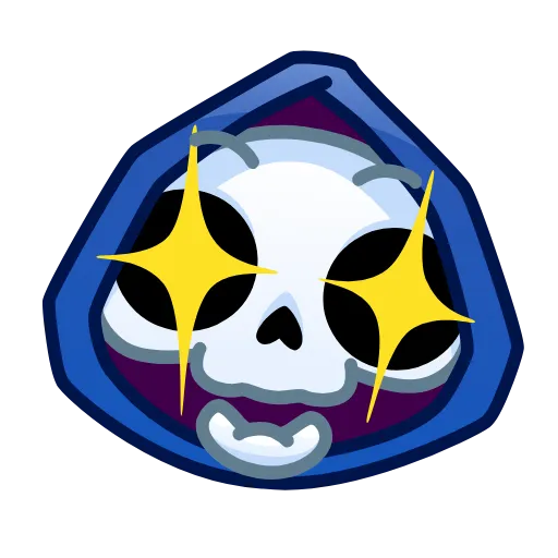 Стикер 7 Reaper Skull Emoji