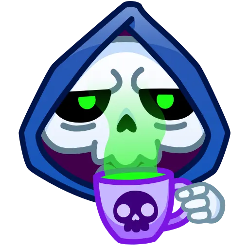 Стикер 39 Reaper Skull Emoji