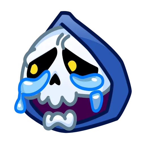 Стикер 11 Reaper Skull Emoji