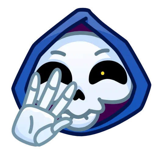 Стикер 27 Reaper Skull Emoji