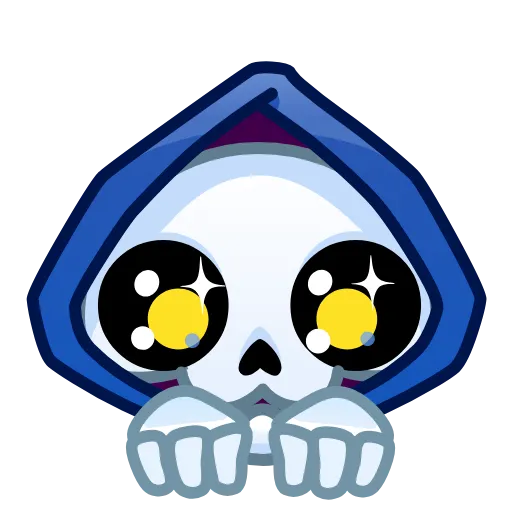 Стикер 10 Reaper Skull Emoji
