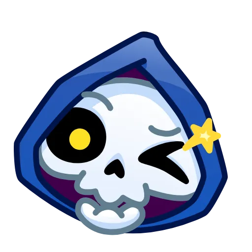 Стикер 3 Reaper Skull Emoji